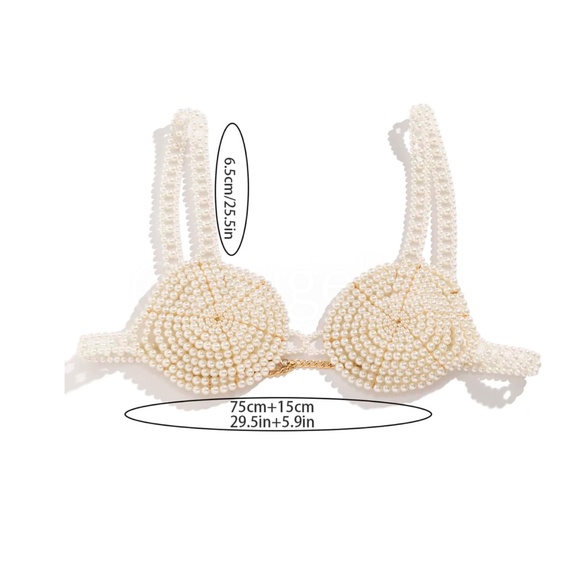 Faux Pearl Jewelry Bra - Picture 6 of 6